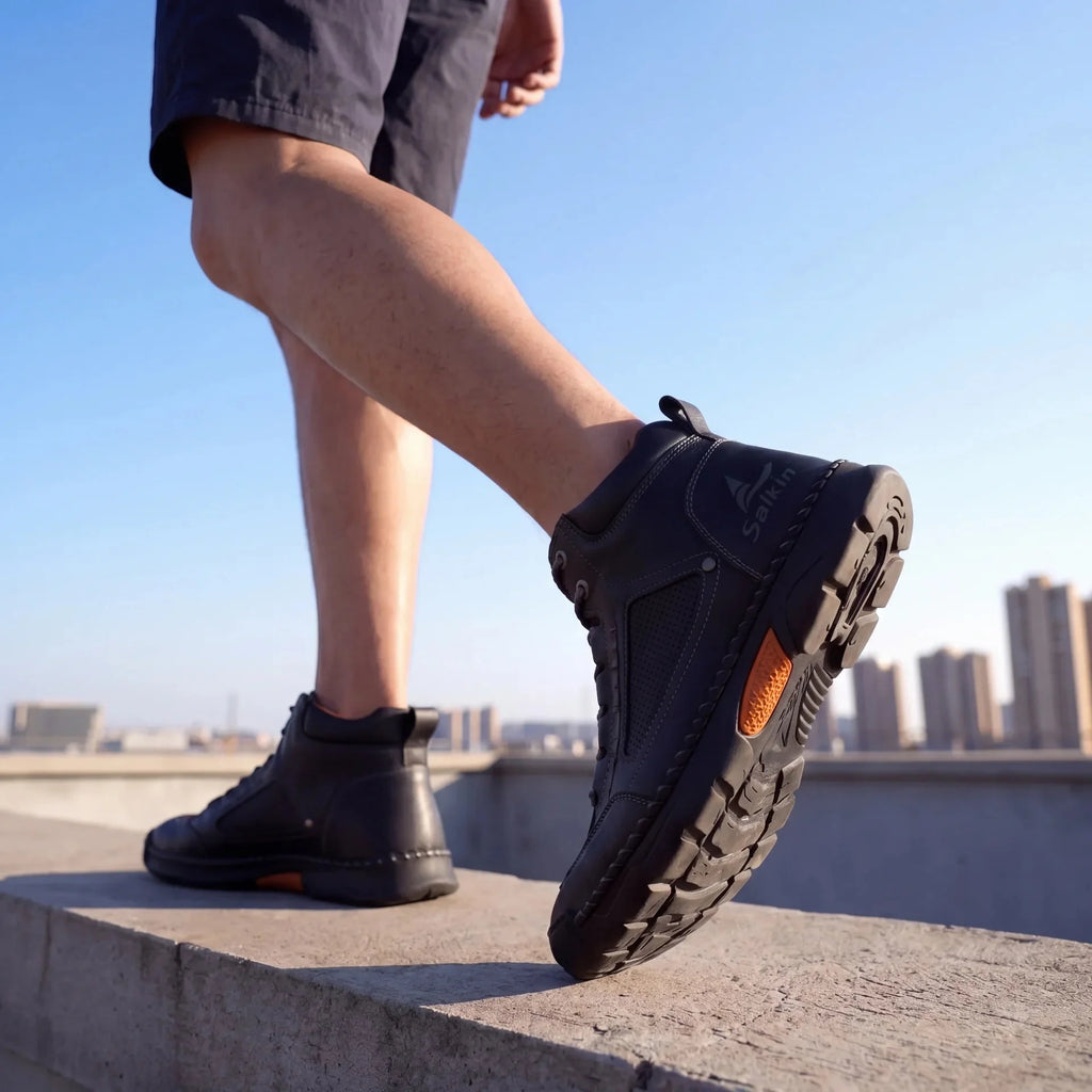 Bottes Barefoot Tout-Terrain Cuir Vegan Imperméable Semelle Vulcanisée