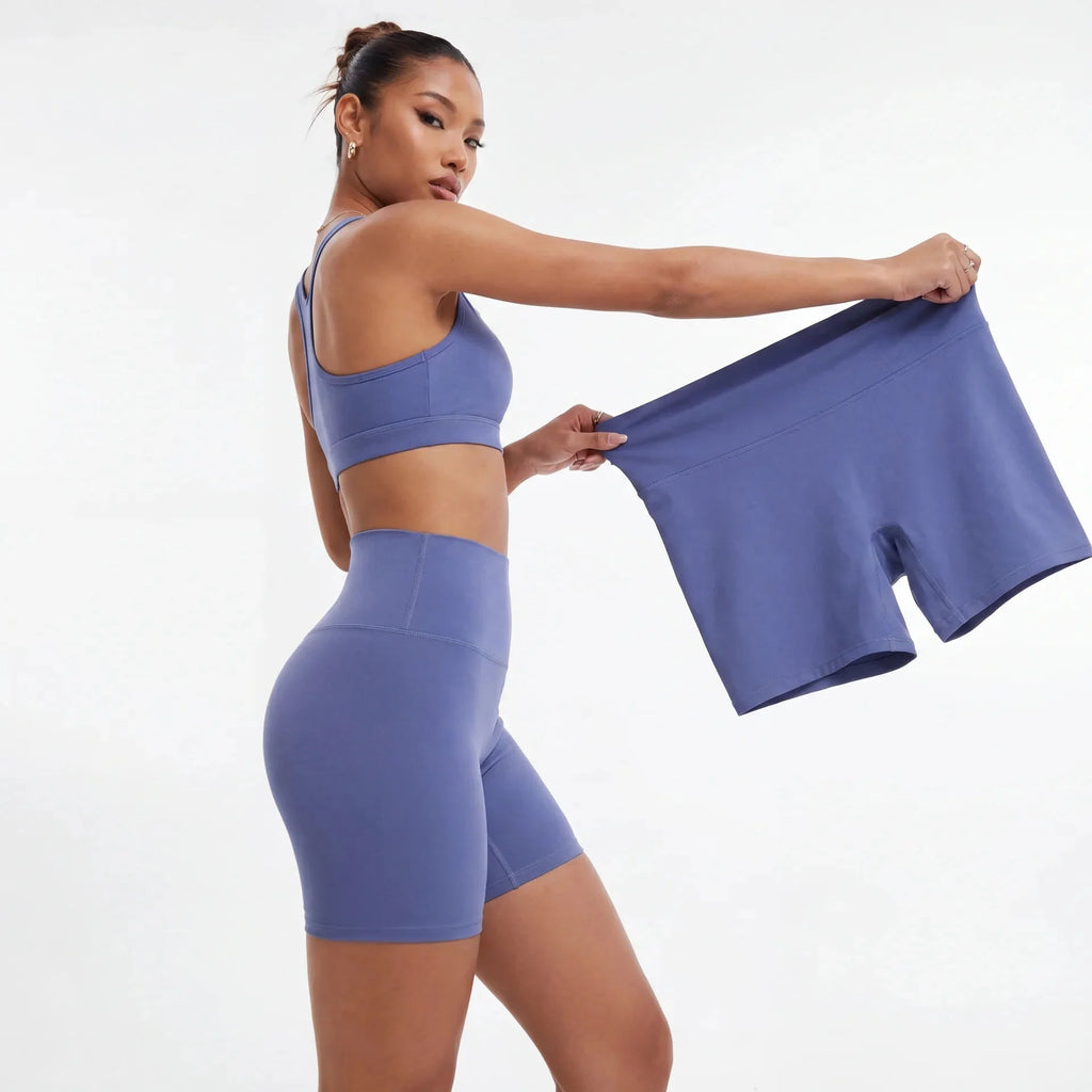 Short de Yoga Taille Haute Extensible et Respirant